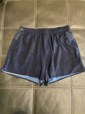 Subtle Blue Patterned Lululemon Shorts